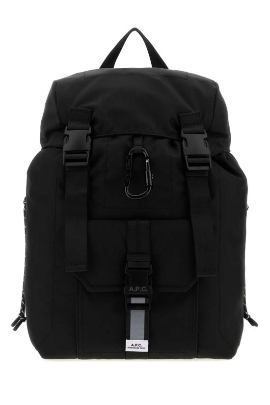 26FW 아페쎄 로고 프린트 버클 플랩 백팩 PAAGEH62631 LZZ BLACK