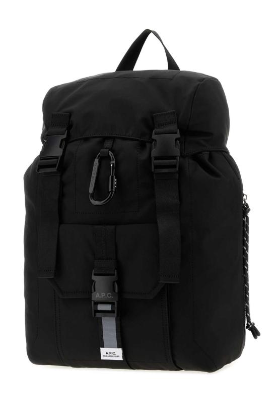 26FW 아페쎄 로고 프린트 버클 플랩 백팩 PAAGEH62631 LZZ BLACK - A.P.C.