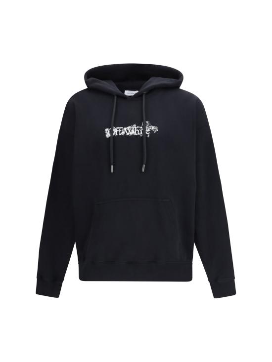 26SS 오프화이트 후드 티셔츠 44MBB085S26F00H001 0001 BLACK