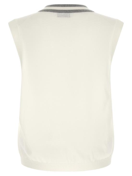 26SS 브루넬로 쿠치넬리 민소매 티셔츠 BR336291BM WHITE - BRUNELLO CUCINELLI