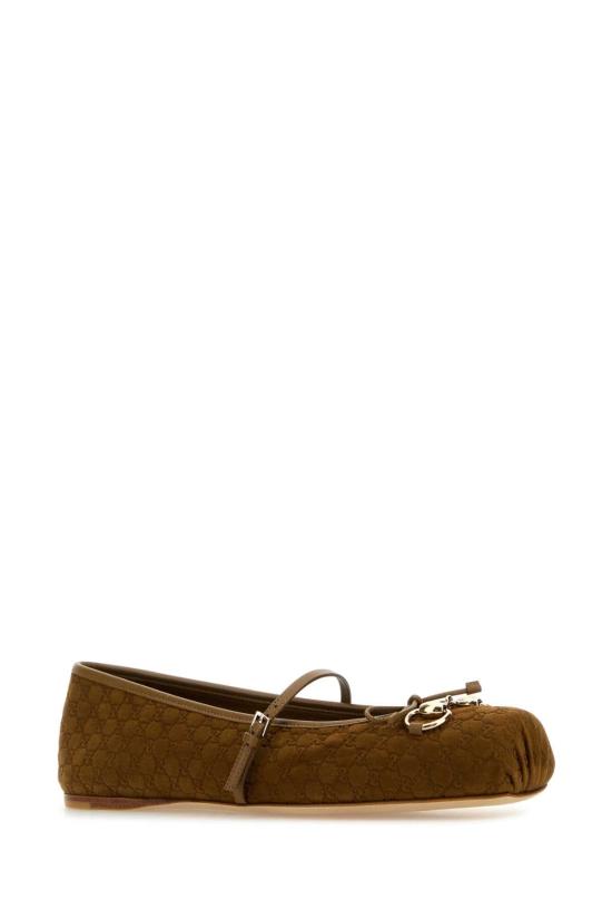 26SS 구찌 홀스빗 발레 플랫 슈즈 814413AAEEN 2808 BROWN - GUCCI