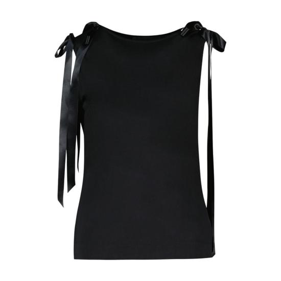 26FW 시몬로샤 리본 디테일 탱크 CONFIG SMR026029 BLACK - SIMONE ROCHA