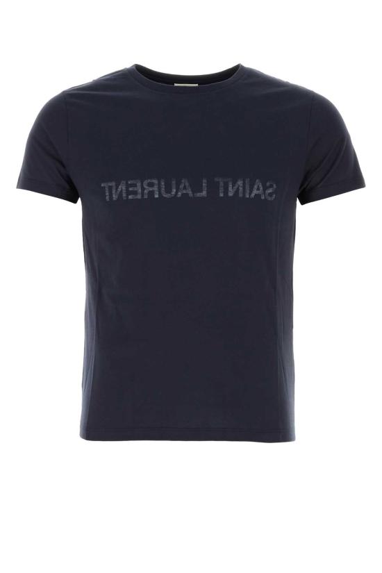 26SS 생로랑 리버스 티셔츠 663278Y37AW 4145 NAVY