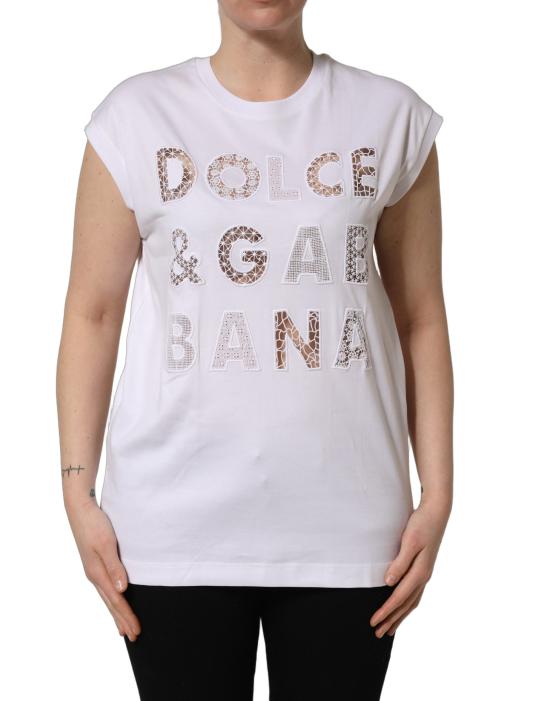  돌체앤가바나 민소매 티셔츠 TSH92145 WHITE - DOLCE & GABBANA