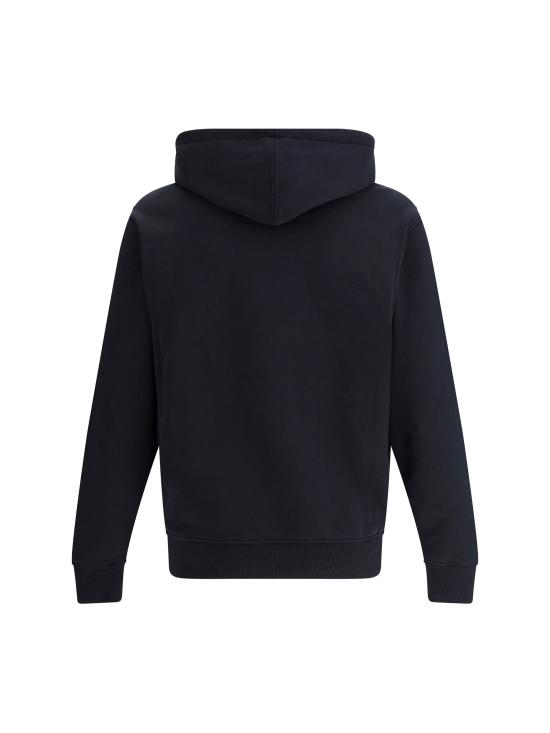 26FW 아미 스몰 하트 로고 루프백 오가닉 코튼 플리스 후드 BFUSW235730 001 BLACK - AMI