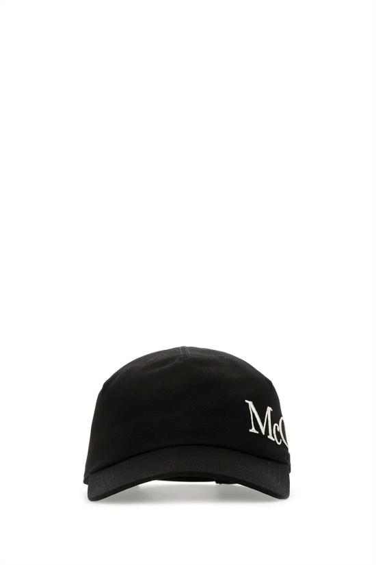  알렉산더 맥퀸 로고 엠브로이드 캡 6328964105Q 1078 BLACK