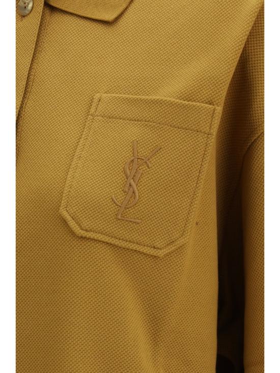 26SS 생로랑 폴로 티셔츠 873300Y38BN 2590 BROWN - SAINT LAURENT