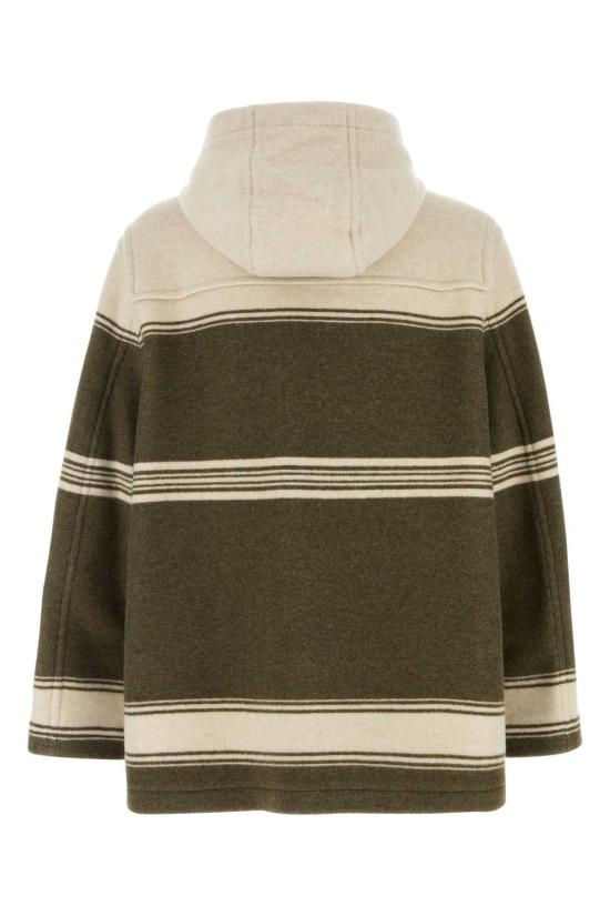 26SS 버버리 쇼츠 울 블렌드 해러게이트 더플 코트 8118037 C4895 GREEN - BURBERRY