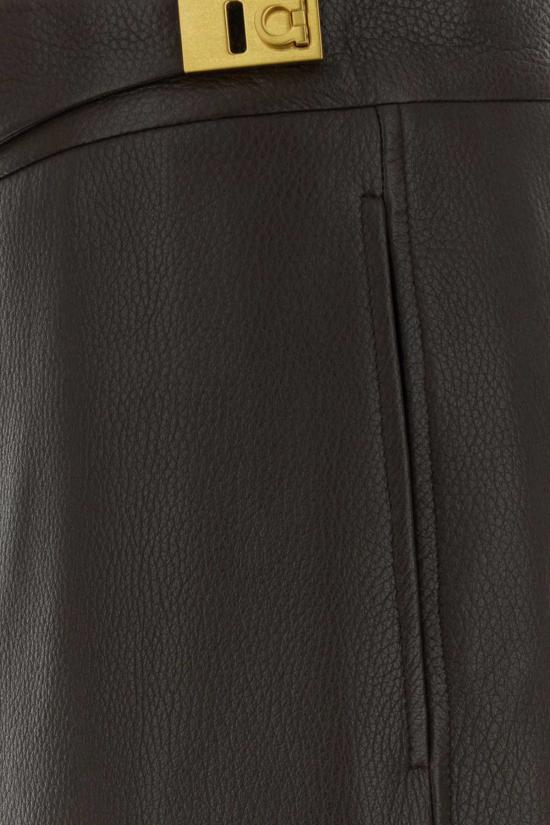 25FW 살바토레 페라가모 스커트 13H577788298 EXPRESSO BROWN - SALVATORE FERRAGAMO