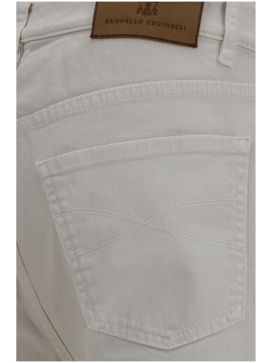 26FW 브루넬로 쿠치넬리 라이트웨이트 데님 팬츠 M277PD3210 C7007 WHITE - BRUNELLO CUCINELLI
