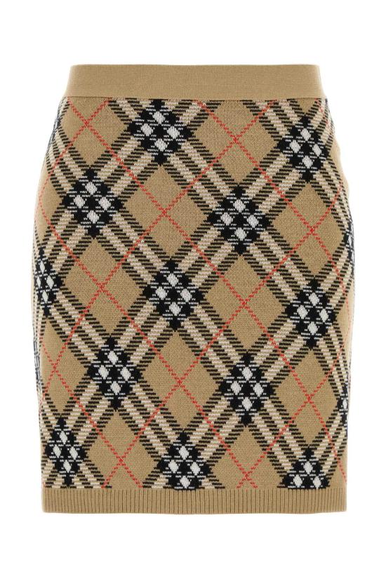25FW 버버리 체크 울 스커트 8110604 C1309 BEIGE