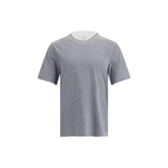 26FW 브루넬로 쿠치넬리 탑 BRM0B137427CY918BB GRAY