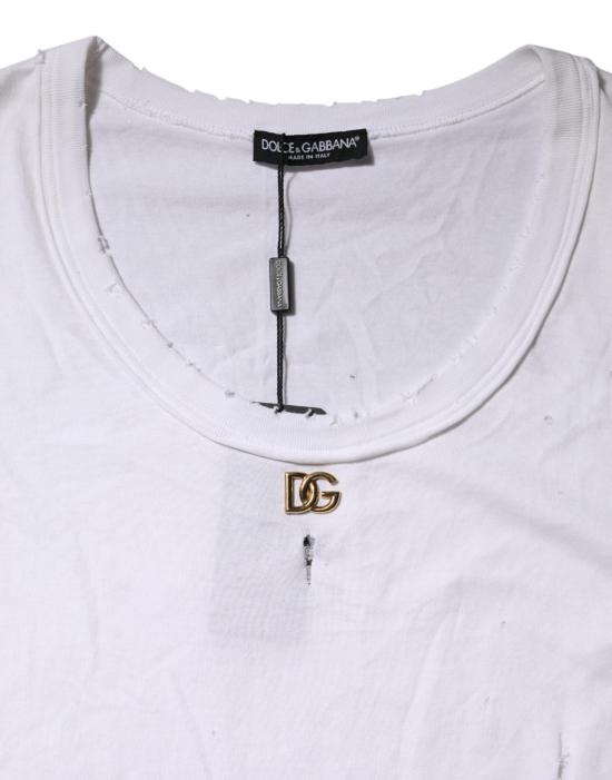  돌체앤가바나 민소매 티셔츠 TSH878520 WHITE - DOLCE & GABBANA