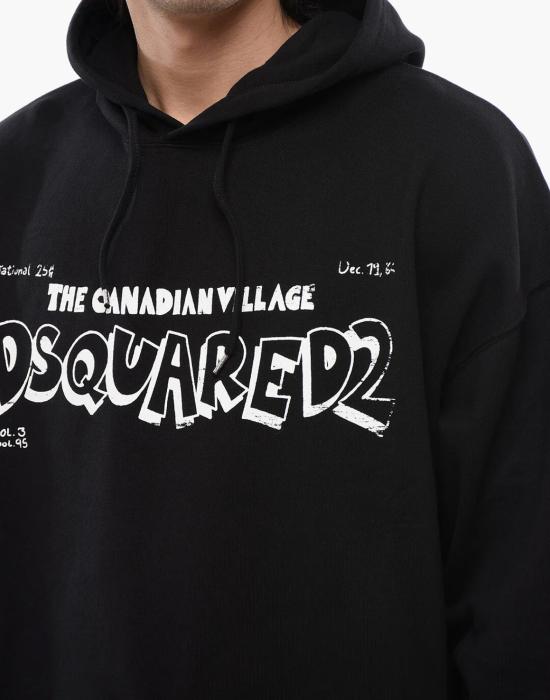 26FW 디스퀘어드2 후드 티셔츠 S74GU0765S25551900 BLACK - DSQUARED2