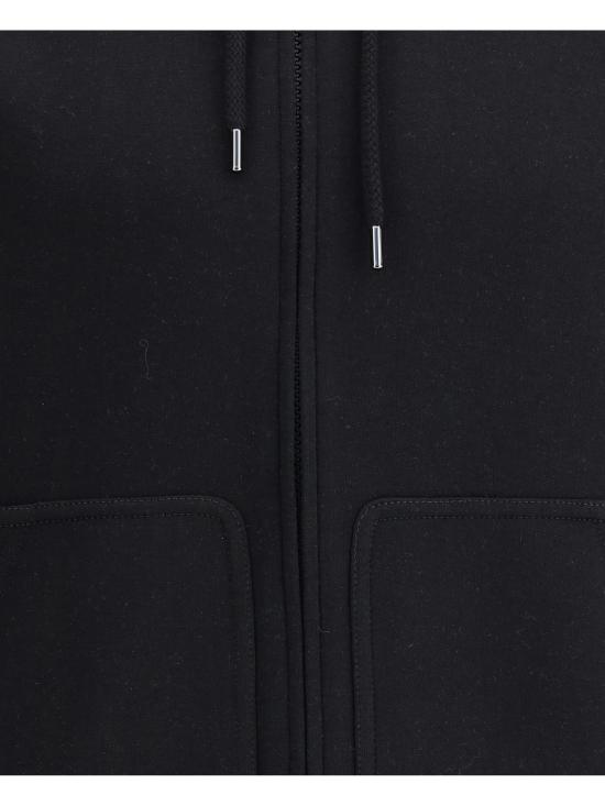 26FW 브루넬로 쿠치넬리 더블 페이스 스웨트 집업 후디 MM8319069G C101 BLACK - BRUNELLO CUCINELLI