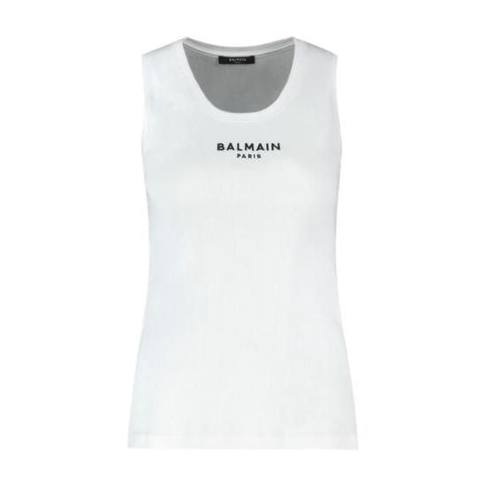 26FW 발망 민소매 티셔츠 CONFIG BAL026019 WHITE - BALMAIN