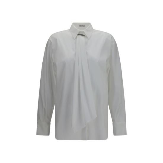 26FW 브루넬로 쿠치넬리 셔츠 BRMP091M2F06C159BB WHITE