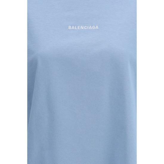 26SS 발렌시아가 폴로 티셔츠 BA850990TTVJ14773BB BLUE - BALENCIAGA
