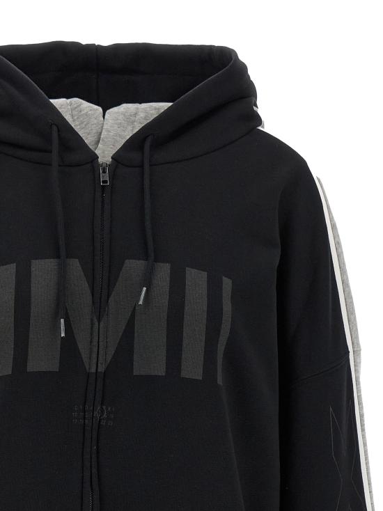 25FW MM6 메종마르지엘라 후드 티셔츠 MM314640BM BLACK - MM6 MAISON MARGIELA