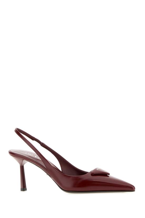 26FW 프라다 레더 슬링백 펌프 1I901MFDD75055 F0D27 BURGUNDY - PRADA
