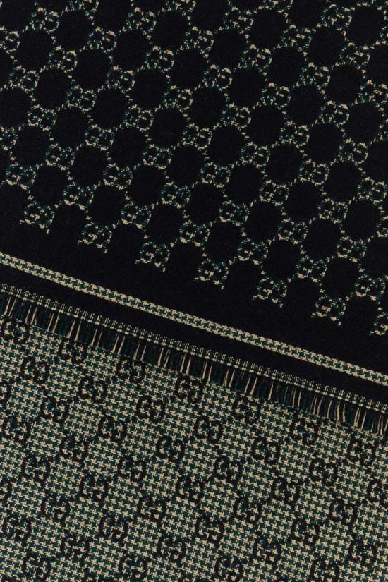 26FW 구찌 울 자카드 스카프 8362644G386 1066 BLACK - GUCCI