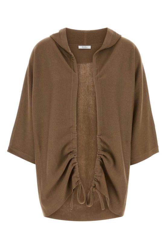25FW 막스마라 브라운 후드 오픈 프론트 가디건 2521346041600 004 BROWN