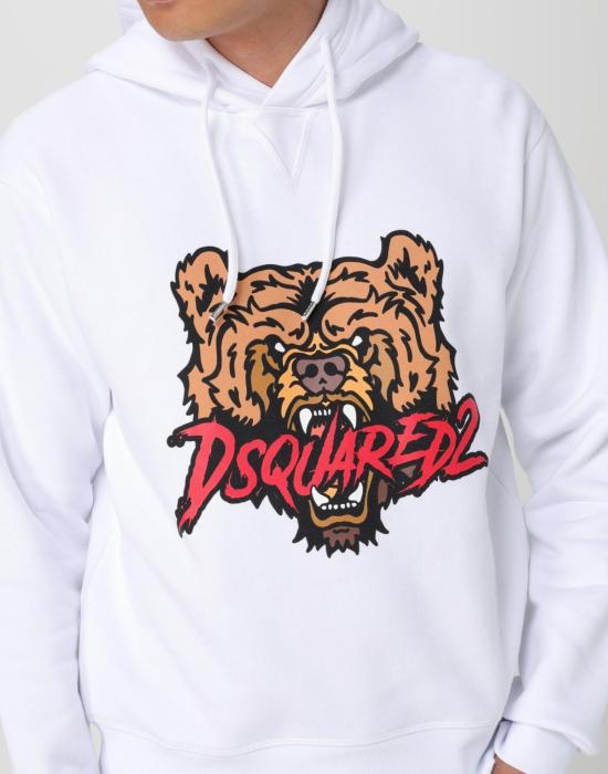 26FW 디스퀘어드2 후드 티셔츠 S74GU0814S25516100 WHITE - DSQUARED2