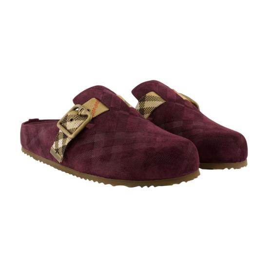 26FW 버버리 뮬/슬리퍼 CONFIG BURS26003 BURGUNDY - BURBERRY