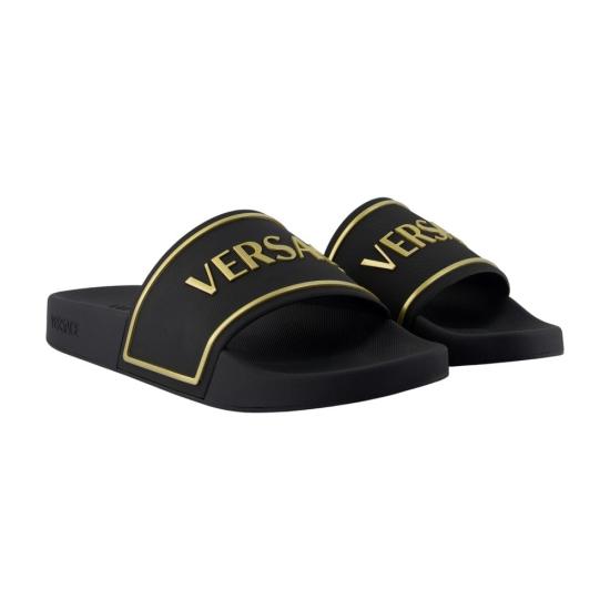 26SS 베르사체 뮬/슬리퍼 CONFIG VERS25005 BLACK - VERSACE
