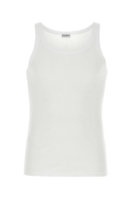 26FW 돌체앤가바나 민소매 티셔츠 M8C19JONN96 W0800 WHITE