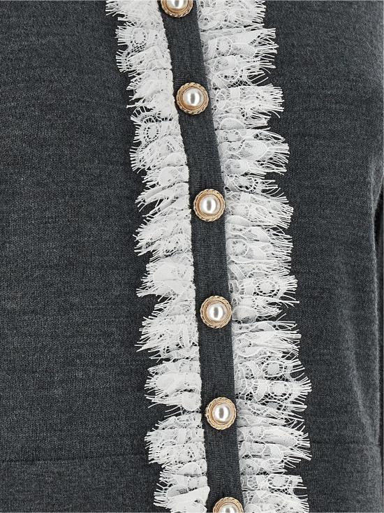 26FW 셀프 포트레이트 가디건 SE336444BM GRAY - SELF PORTRAIT