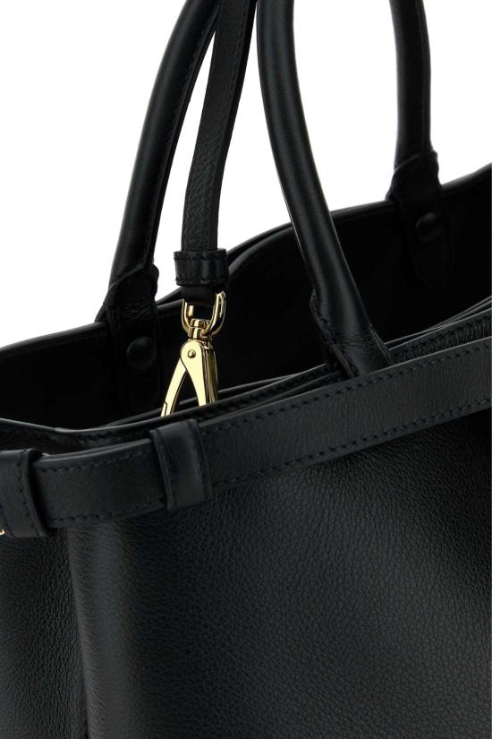  프라다 버클 미디엄 가죽 핸드백 1BA417VOOO2CYS F0002 BLACK - PRADA