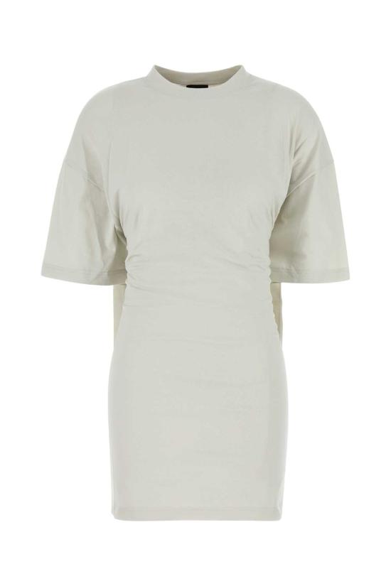25FW 발렌시아가 세미 피티드 드레스 837569TSVE7 9012 WHITE