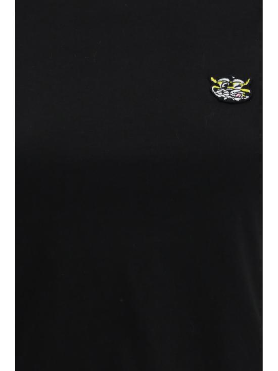 26SS 겐조 와일드 타이거 엠브로이더드 티셔츠 FG52TS2164SO 99J BLACK - KENZO