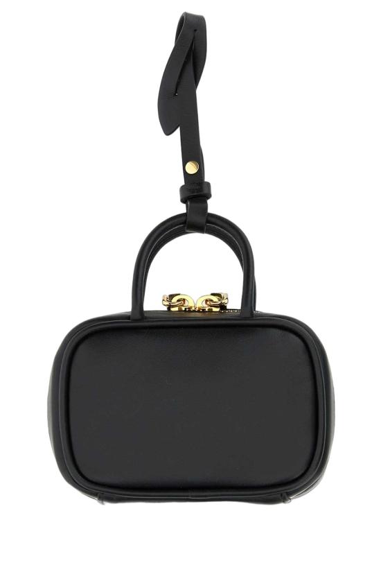 25FW 미우미우 레더 백 참 5NR036AF8W F0002 BLACK - MIU MIU