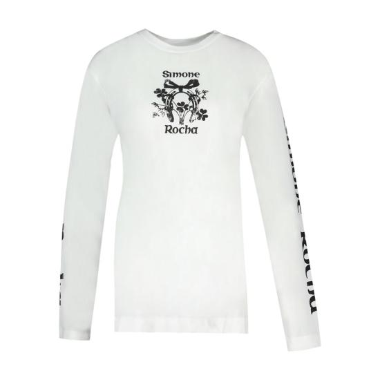 26FW 시몬로샤 폴로 티셔츠 CONFIG SMR026035 WHITE - SIMONE ROCHA