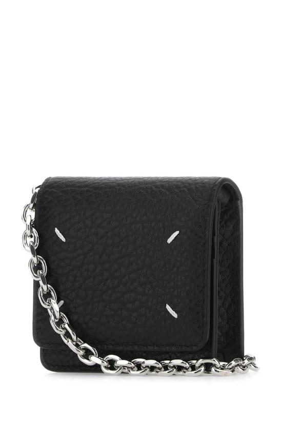  마르지엘라 스몰 레더 체인 지갑 SA3UI0009P4455 T8013 BLACK - MAISON MARGIELA