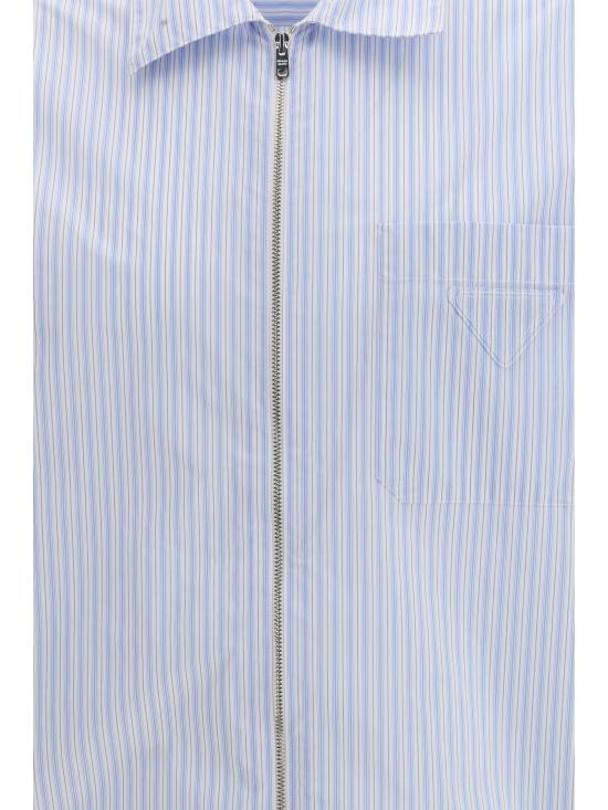 26SS 프라다 코튼 지퍼셔츠 SC855SOOO189H F0W81 BLUE - PRADA