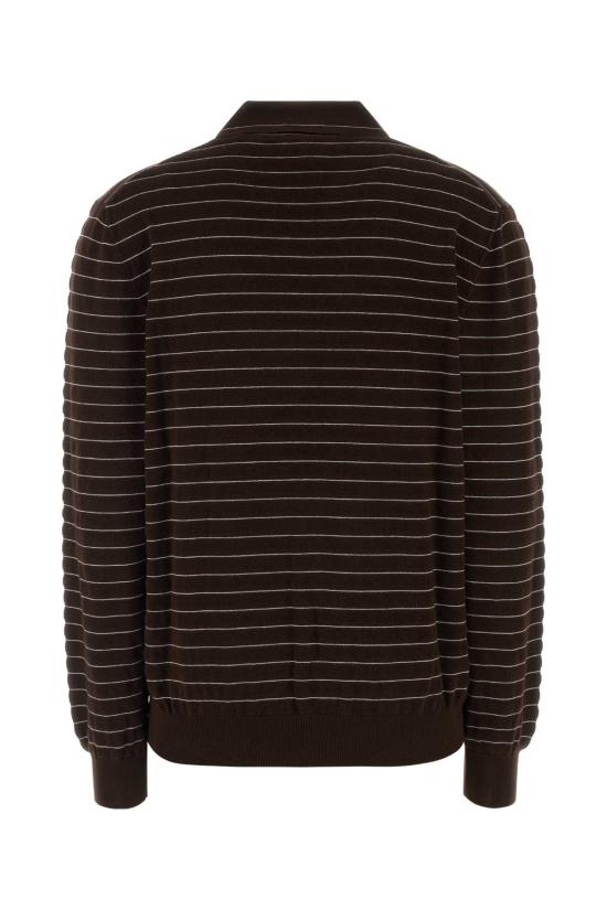 26FW 미우미우 브이넥 코튼 스웨터 MML05RSOOO184Q F0324 BROWN - MIU MIU
