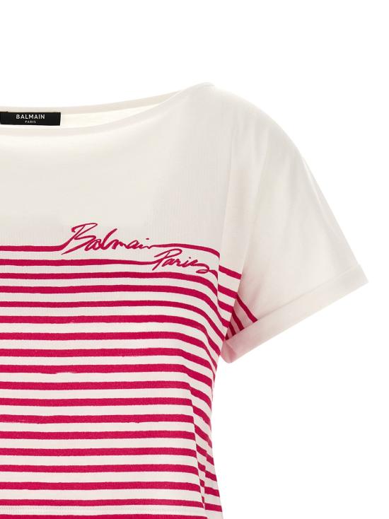 26SS 발망 폴로 티셔츠 BA325465BM PINK - BALMAIN