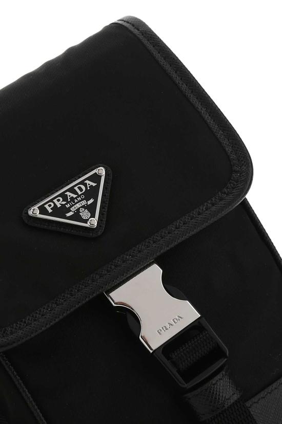  프라다 삼각로고 리나일론 버클 폰 파우치 2ZH1092DMH F0002 BLACK - PRADA