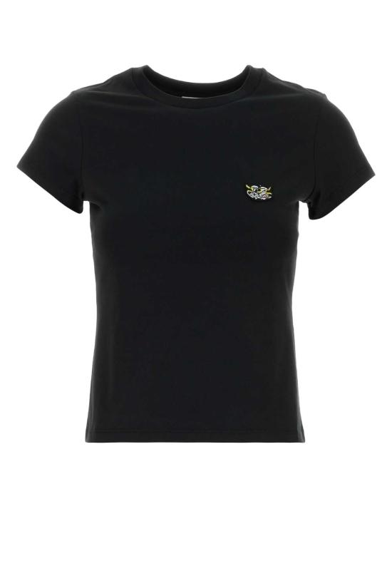 26SS 겐조 와일드 타이거 엠브로이더드 티셔츠 FG52TS2164SO 99J BLACK