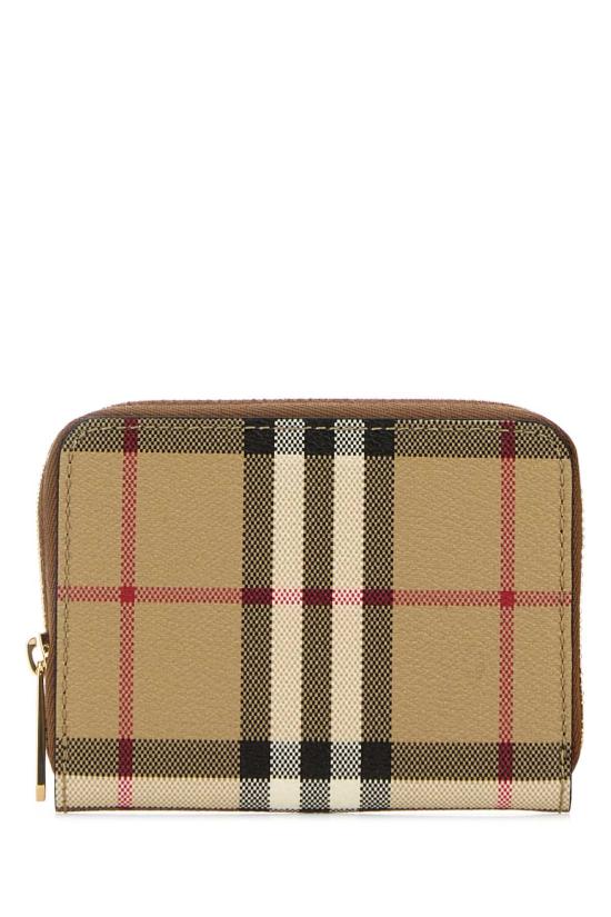  버버리 스몰 체크 집 어라운드 월렛 8109810 A9534 BROWN