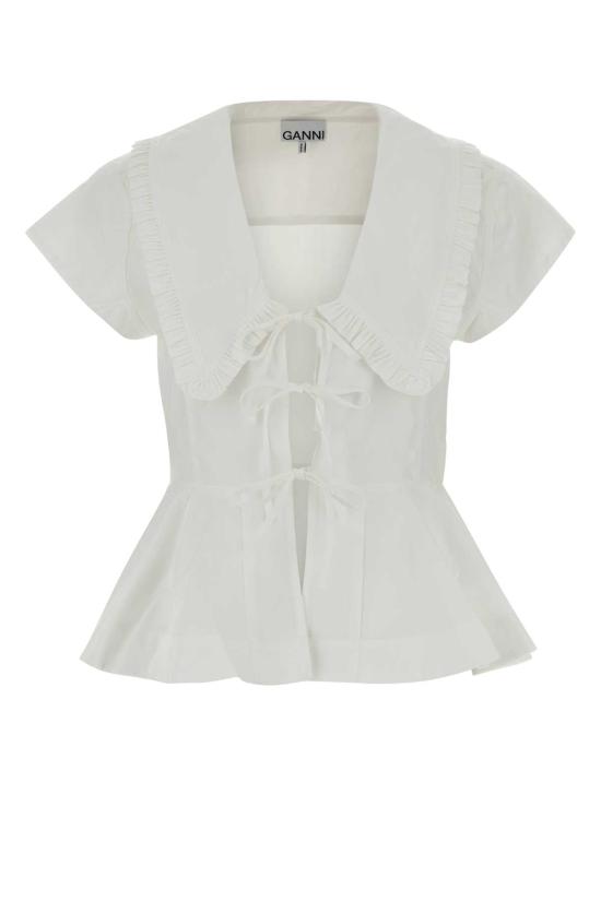 26FW 가니 블라우스 A1040341 151 WHITE