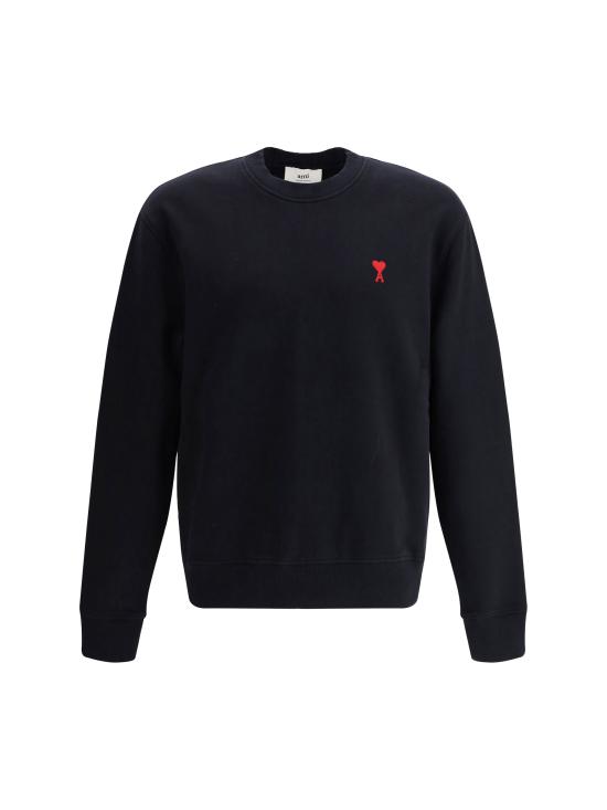 26FW 아미 스몰 하트 로고 스웨트셔츠 BFUSW035730 001 BLACK