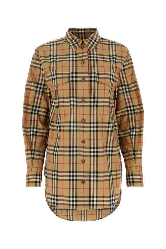 26FW 버버리 체커드 코튼 셔츠 8083146 A7028 BEIGE