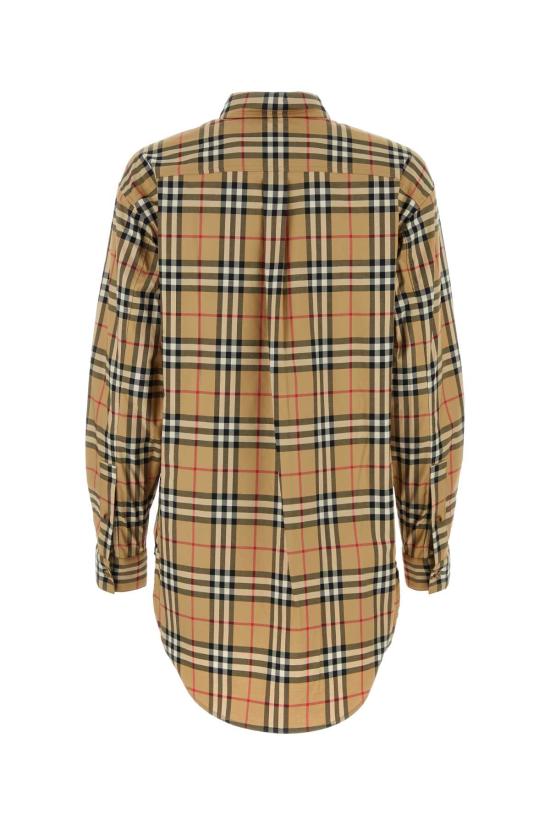 26FW 버버리 체커드 코튼 셔츠 8083146 A7028 BEIGE - BURBERRY
