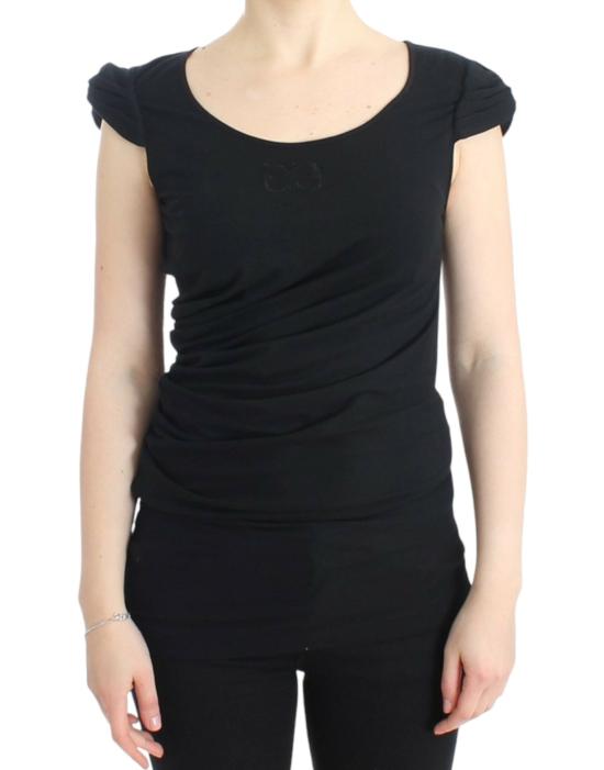  로베르토 카발리 민소매 티셔츠 SIG11625 BLACK