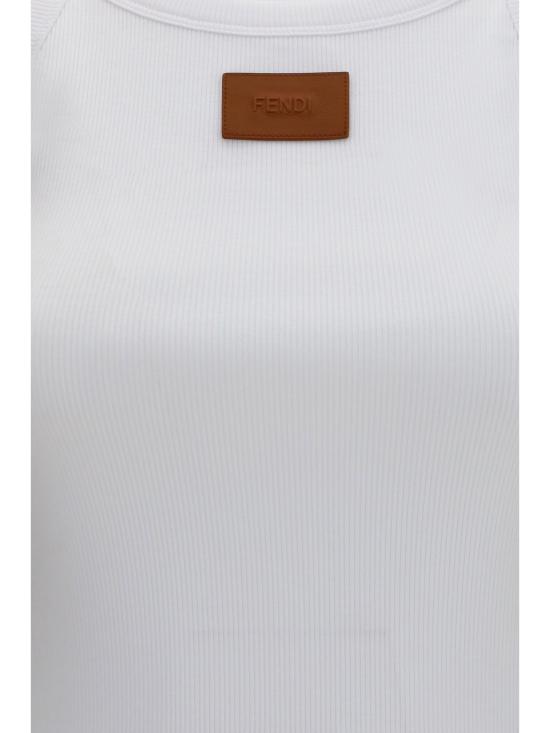 26FW 펜디 민소매 티셔츠 FS7966AW87 F0ZNM WHITE - FENDI