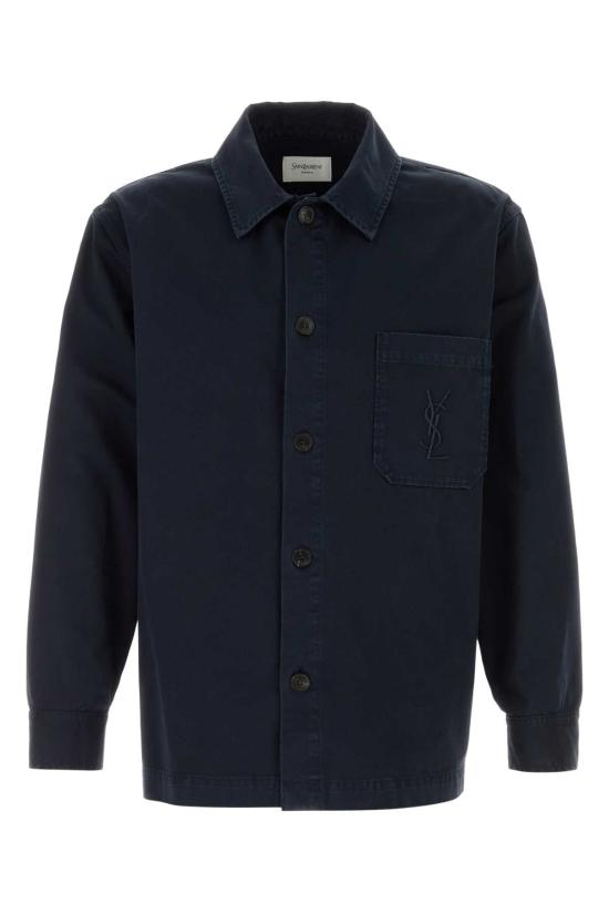 26FW 생로랑 코튼 카산드라 오버셔츠 861004Y04VD 5109 NAVY